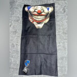 Creepy Clown Face Black Neck Gator